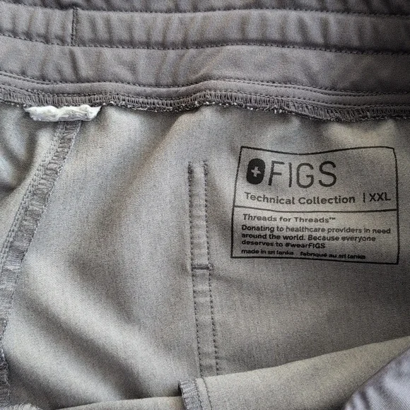 FIGS Kade Cargo Technical Collection Scrub Jogger Pants Gray Teal - Womens XXL - Picture 5 of 7